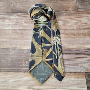 VTG M.C. ESCHER 100% SILK TIE ITALY FROM 1947's ANOTHER WORLD II "W -3.75" L-59"
